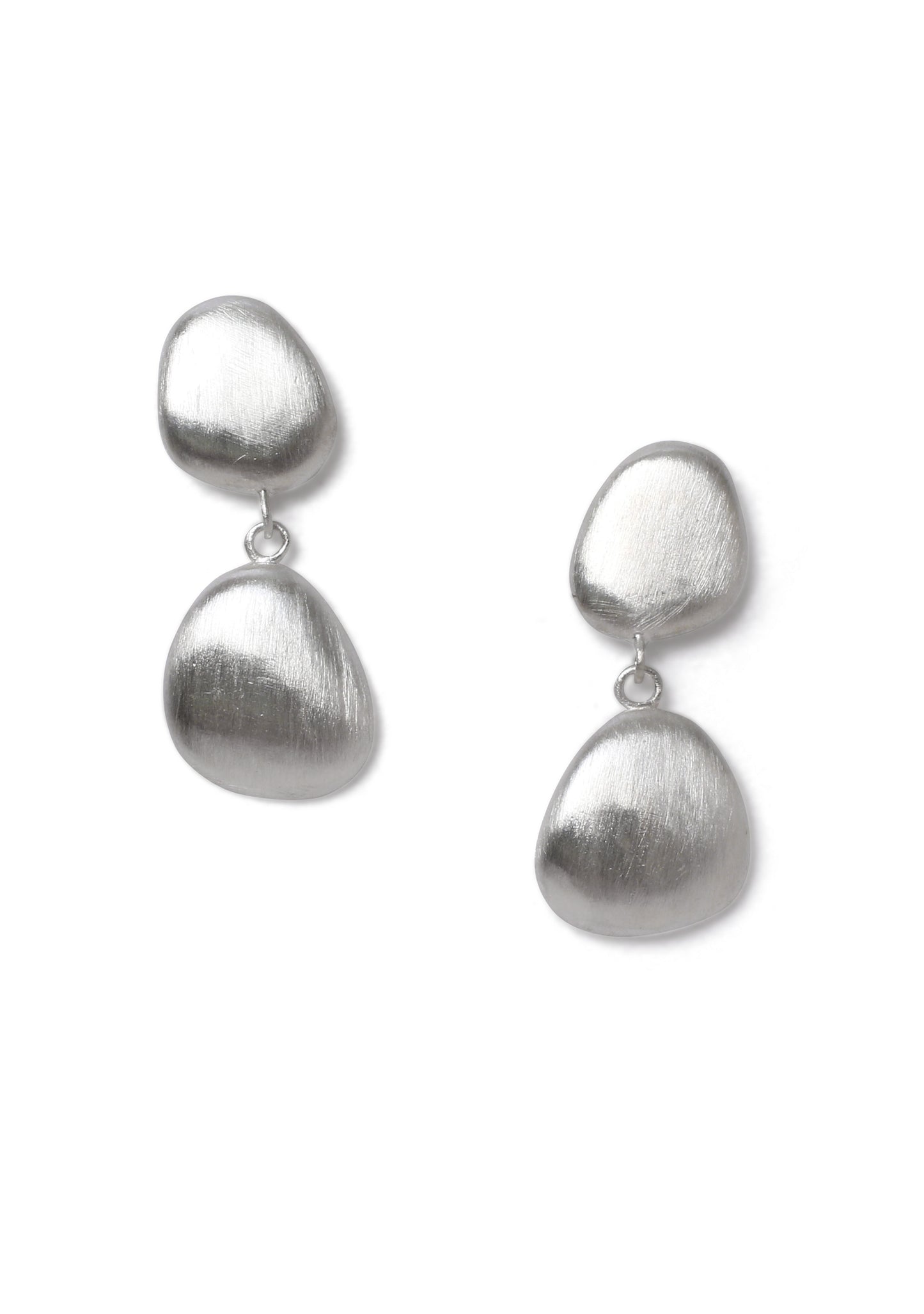 Sand Pebble Double Drop Earrings