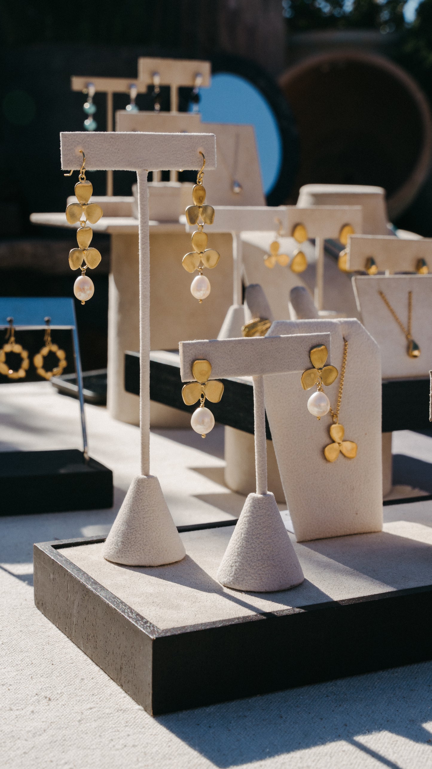 Violet Drop Earring with Tahitian Pearl