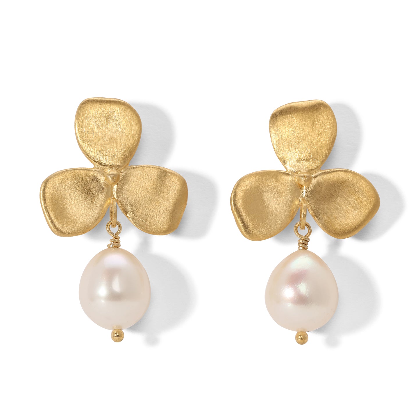 Violet Drop Earring with Pearl