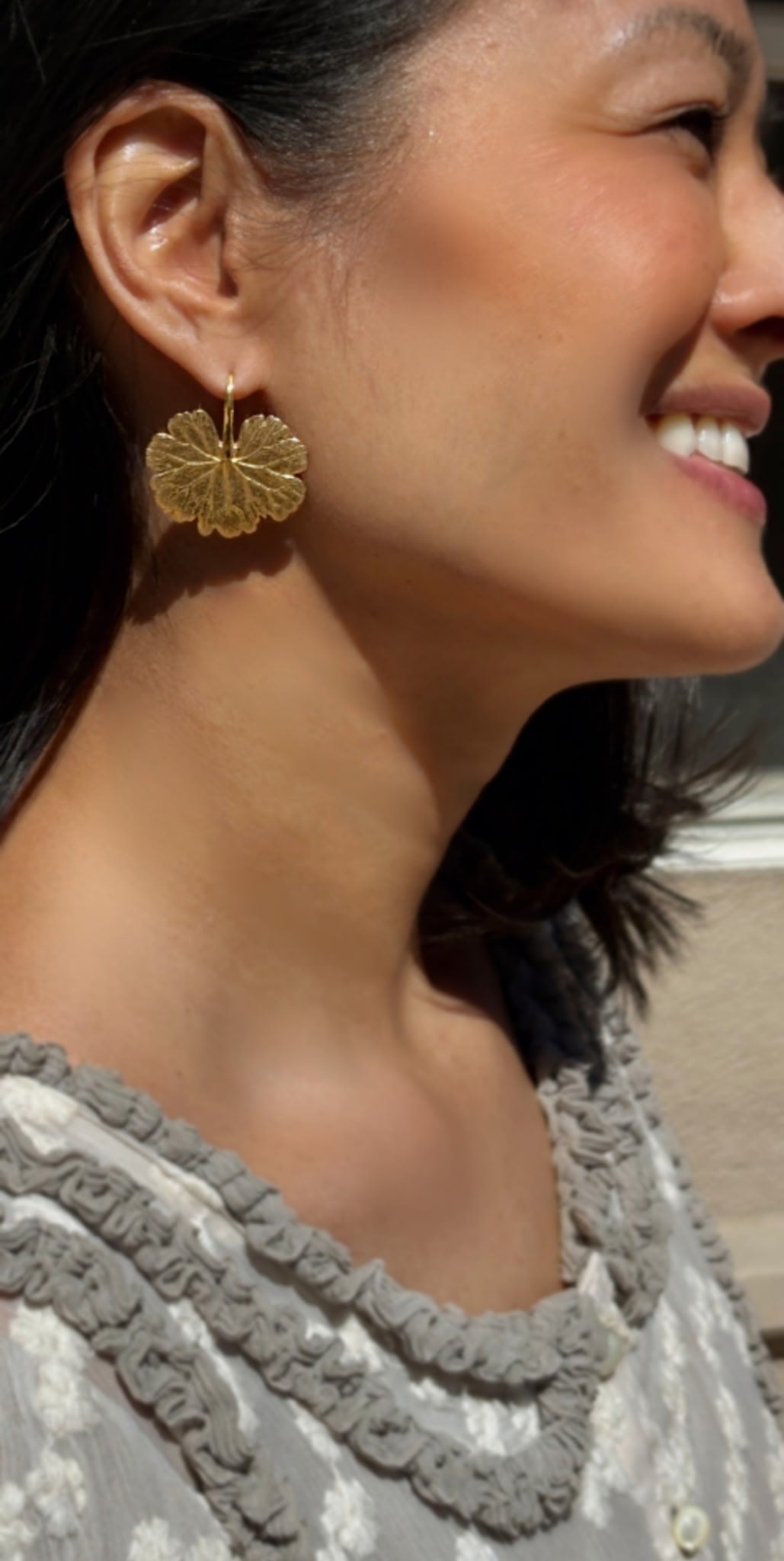 Gernamium Leaf Earring