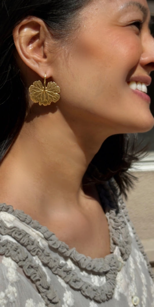 Gernamium Leaf Earring