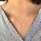 Wildfire Vertical Bar Silver Pendant