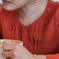 Redwood Raindrop Earrings with Spessartite