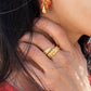 Redwood Raindrop Earrings with Spessartite