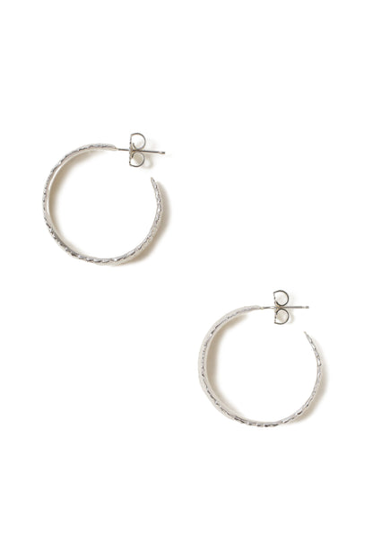 Lavender Leaf Large Hoop Earrings