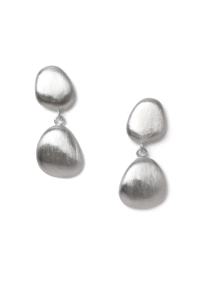 Double Sand Pebble Drop Earrings