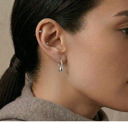 Redwood Raindrop Small Hoop Earring