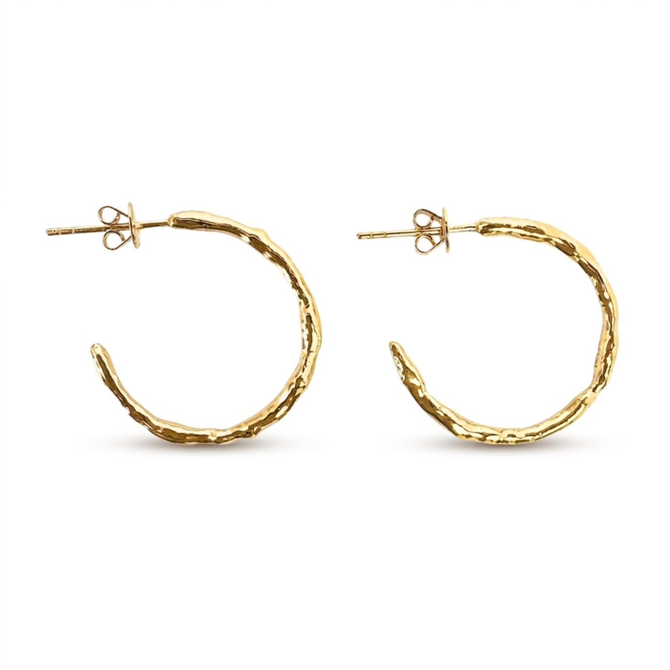 Wildfire Gold Plated Hoop Earrings - Medium