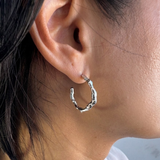 Wildfire Silver Hoop Earrings - Small