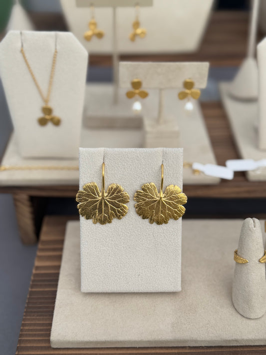 Gernamium Leaf Earring