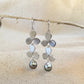 Violet Double Drop Earring with Pearl