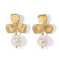 Violet Drop Earring with Pearl