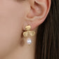 Violet Drop Earring with Pearl
