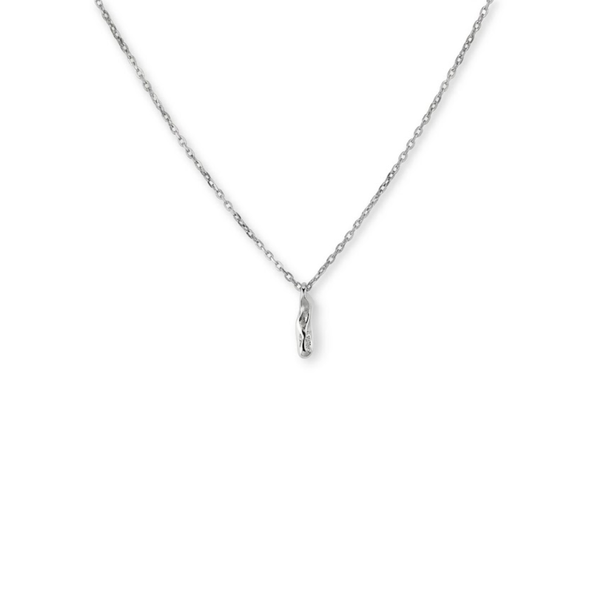 Wildfire Vertical Bar Silver Pendant