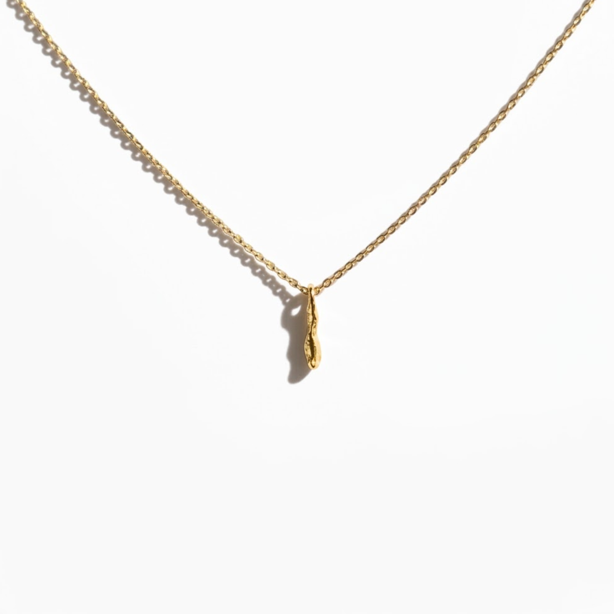 Wildfire Vertical Bar Gold Pendant